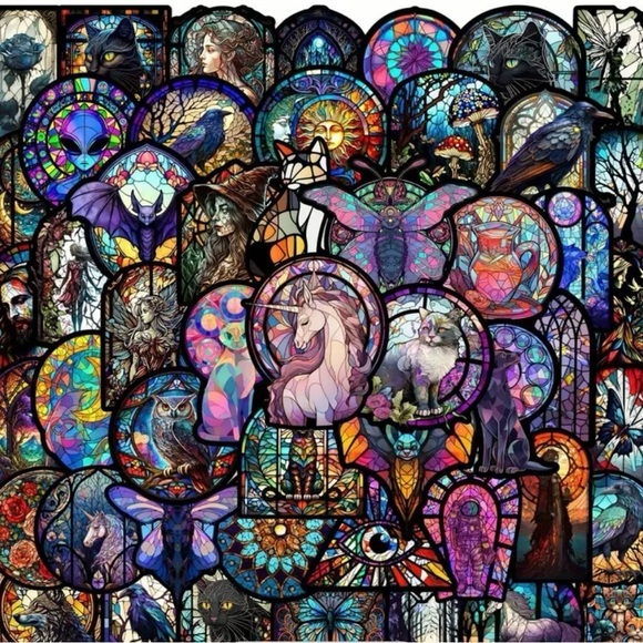Disney Other - 5 pack of Colorful, Stainglas Mirror Style stickers, Help me get to 15 Sales​​​​